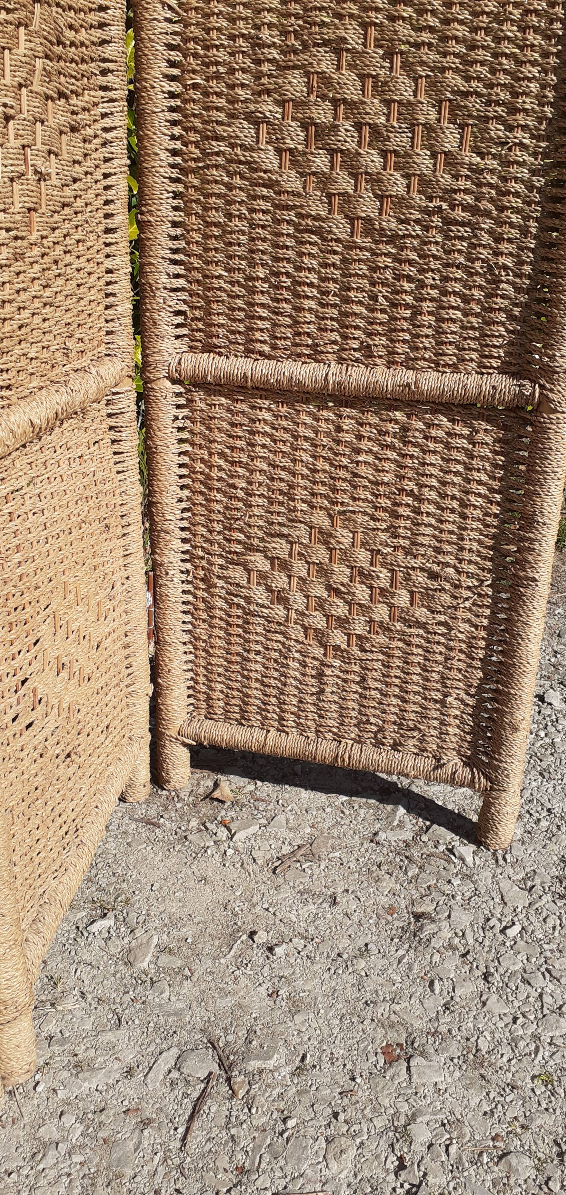 Screen 3 wicker string flap year 50 vintage