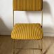 Lafuma folding chairs in velvet and gold metal