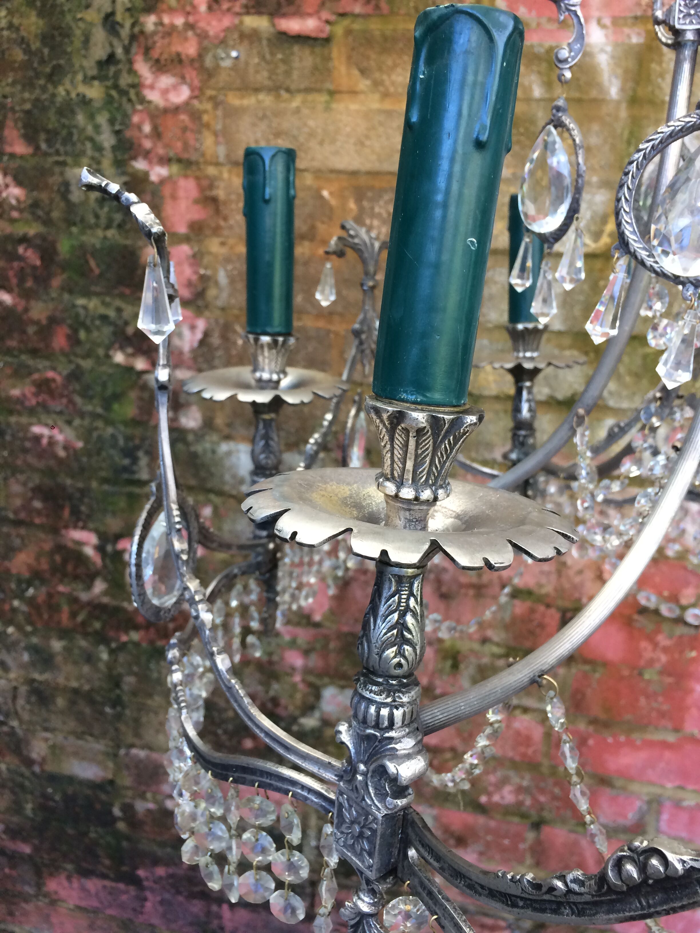 Nickel bronze chandelier