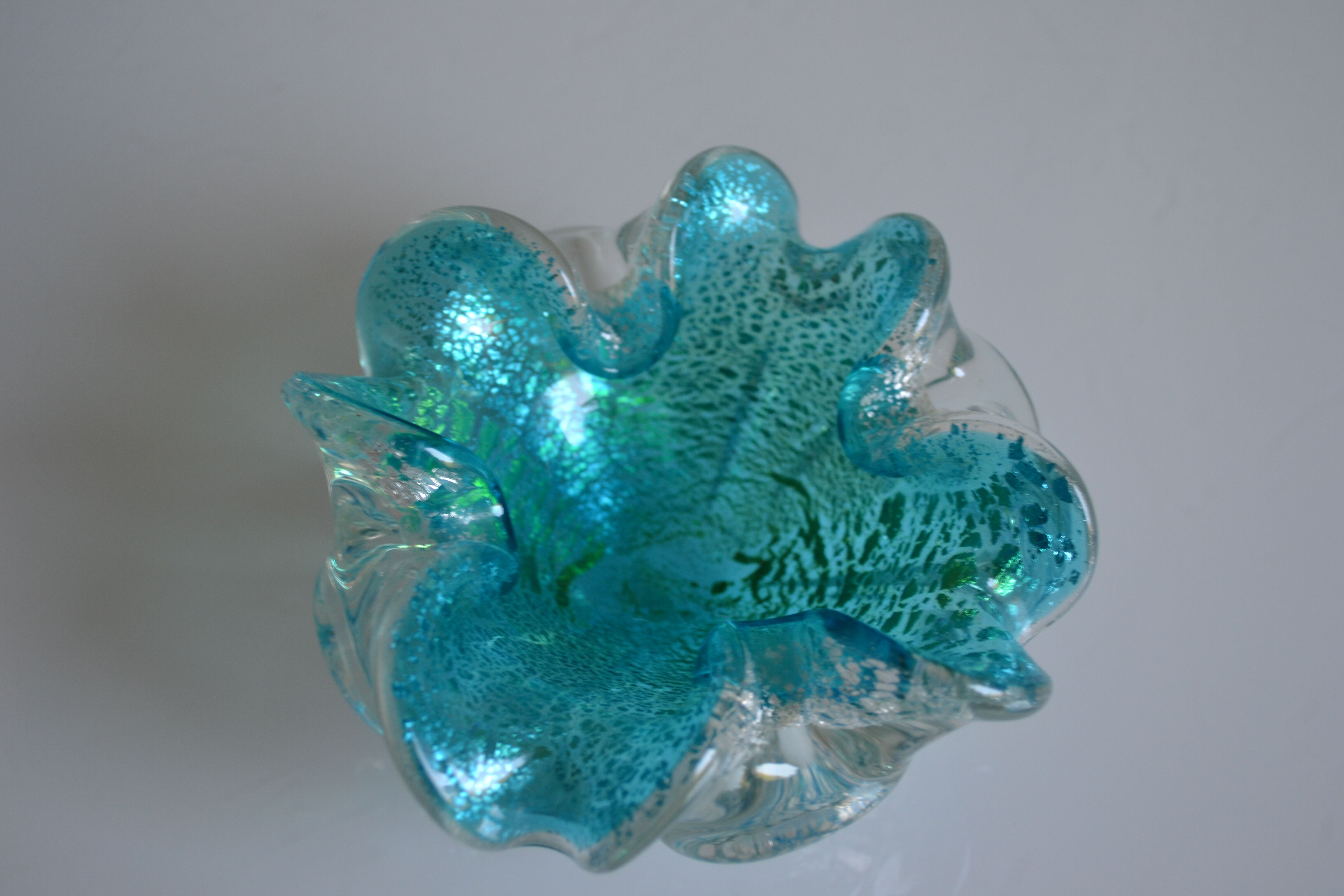 empty blue Murano pockets