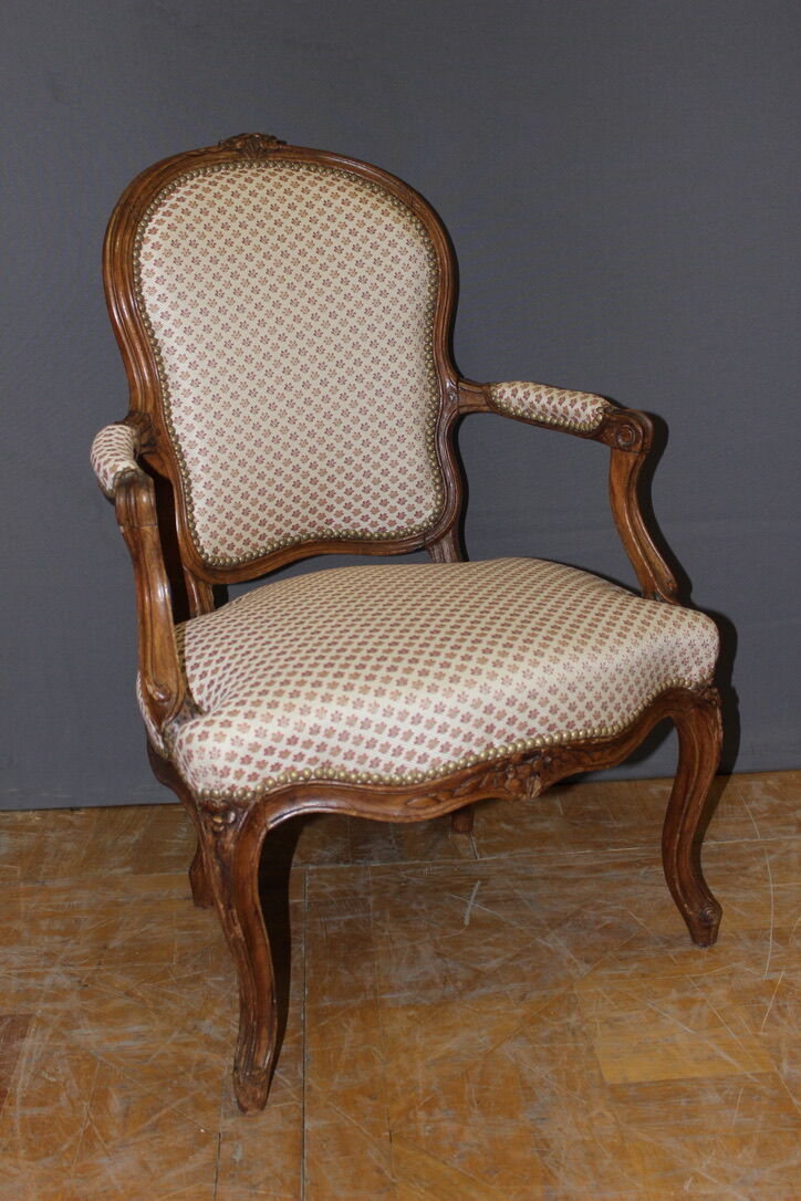 Pair of Louis XV period convertible armchairs