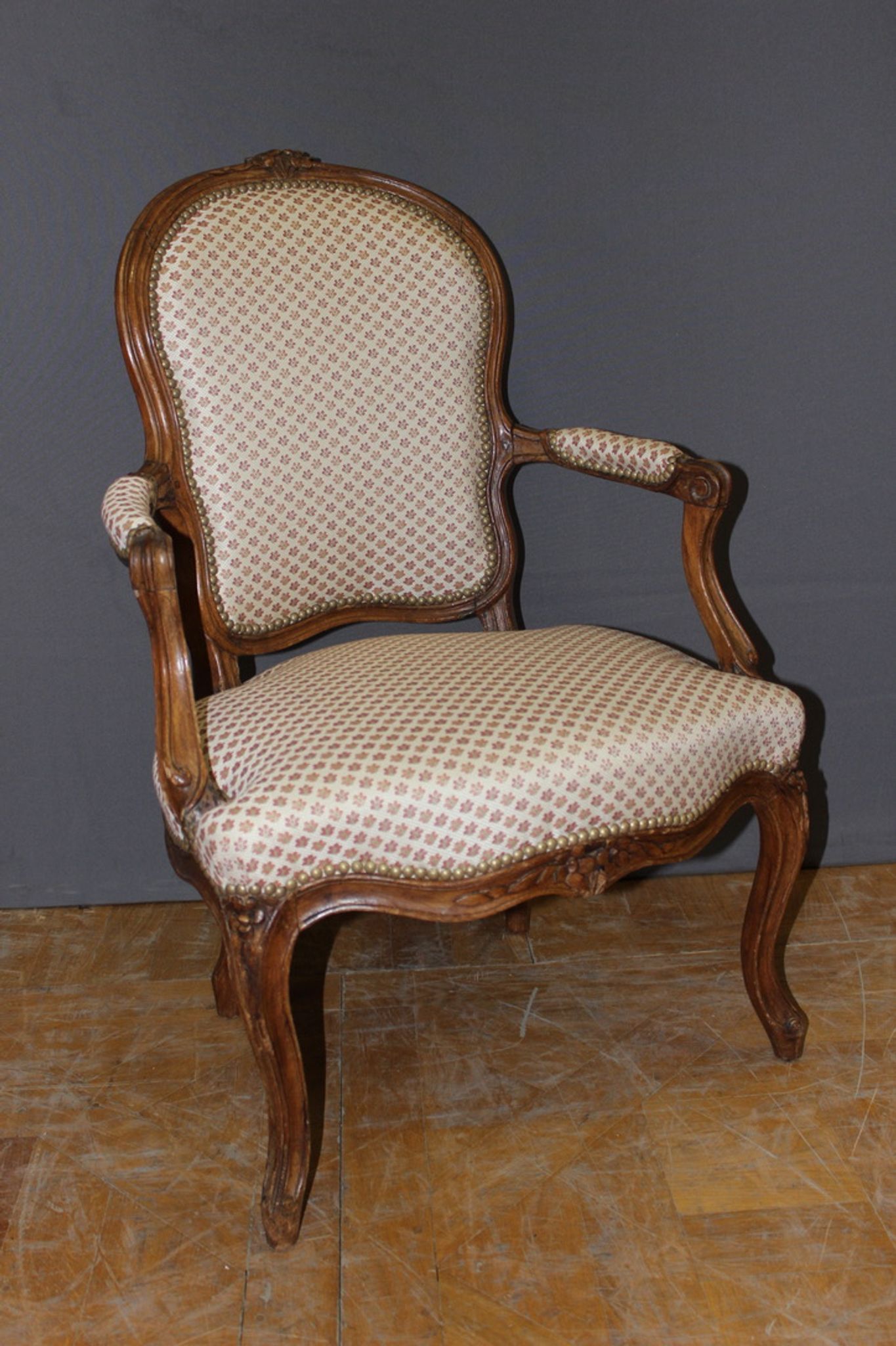 Pair of Louis XV period convertible armchairs