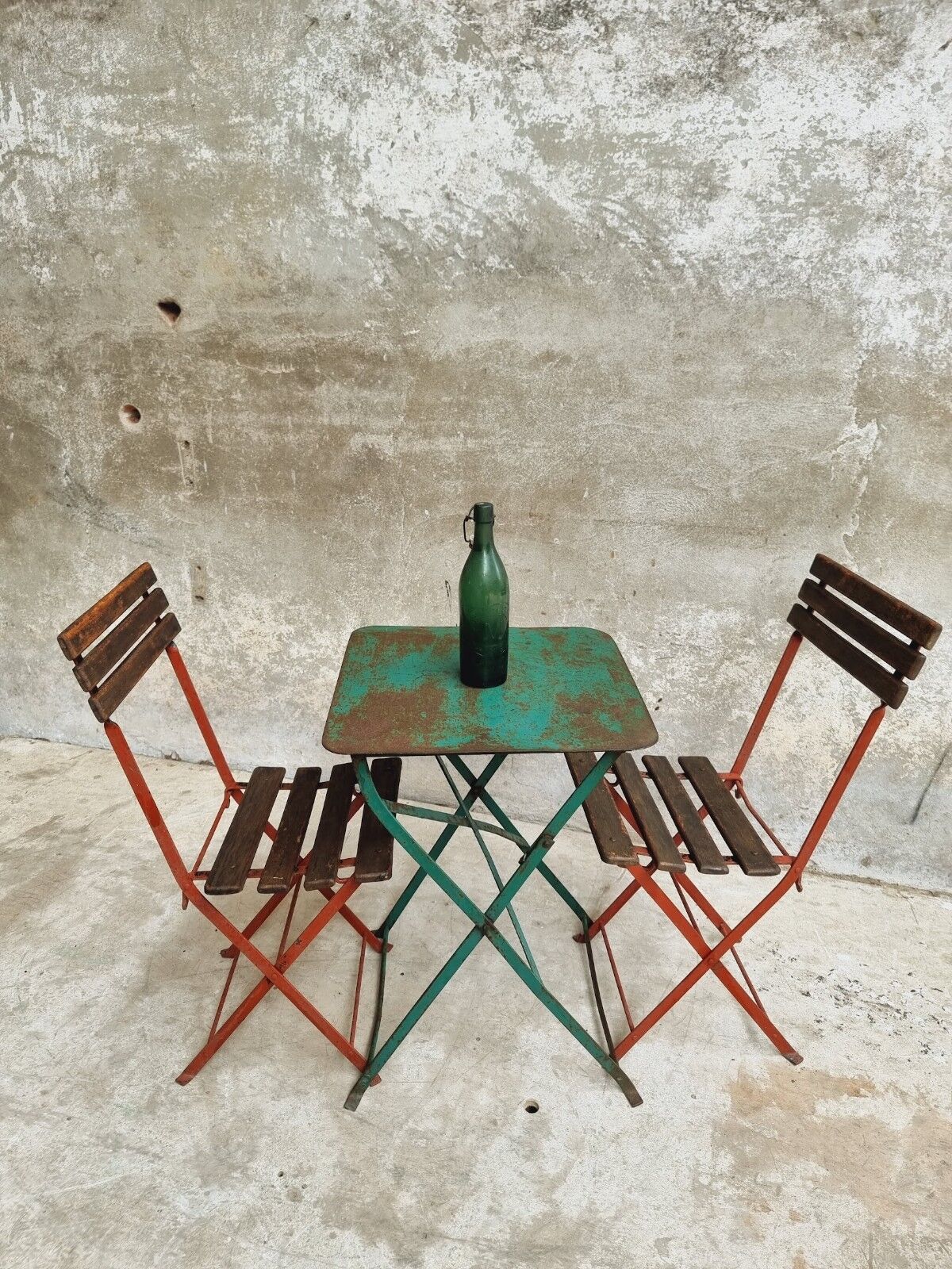 Antique bistro set folding garden set