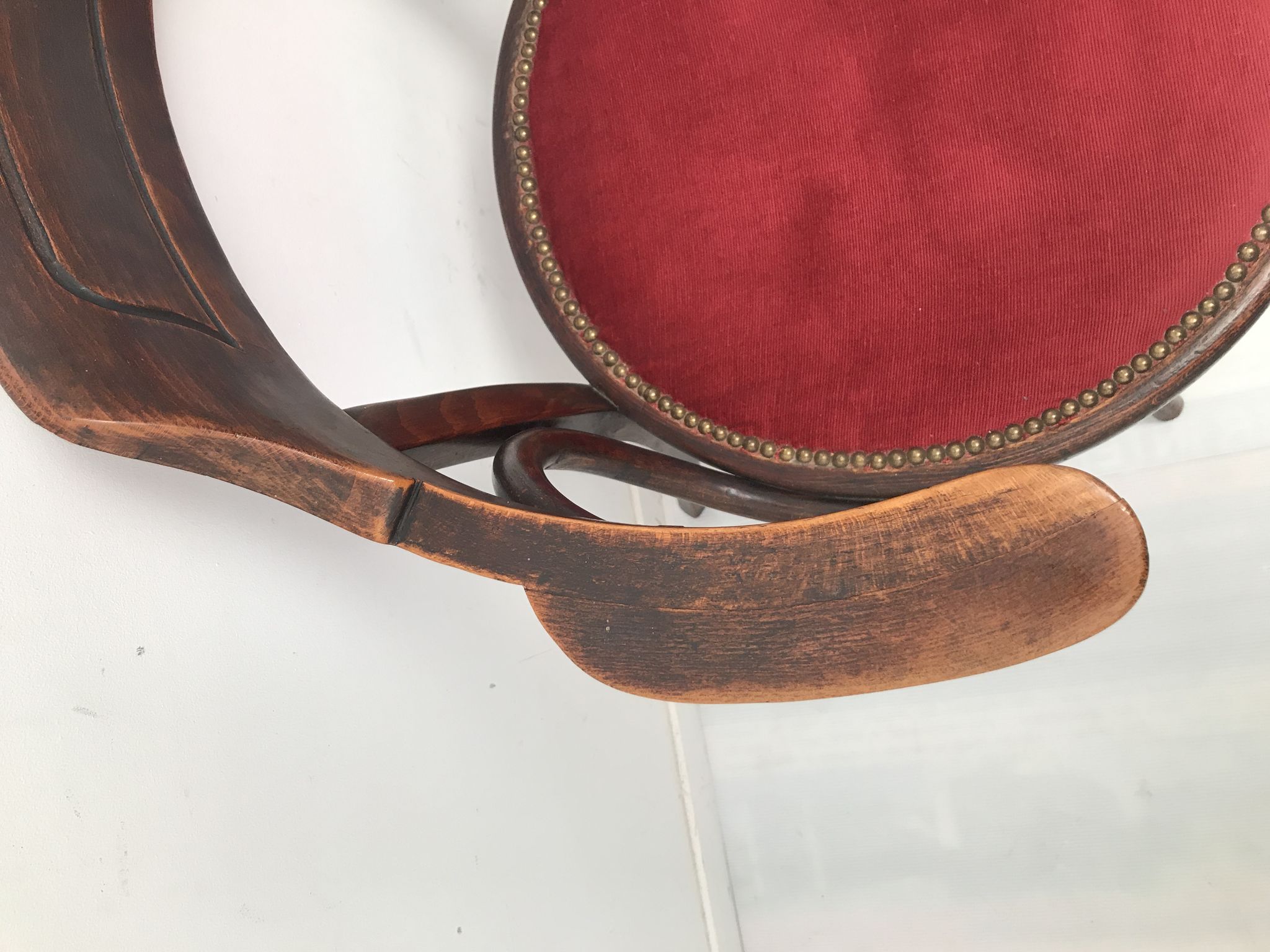 Old curved wooden chair