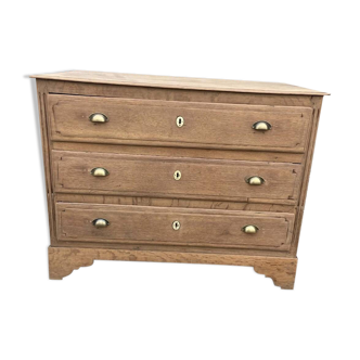 Raw wood chest of drawers