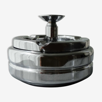 French chrome pusher ashtray 60 years