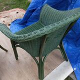 Rattan armchair table set