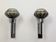 Pair of chrome wall lights