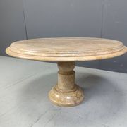 Vintage round Italian marble coffee table, 1960s