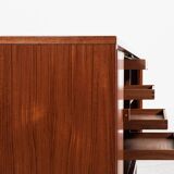 Midcentury Danish sideboard in teak with tambour doors by Løvig 1960s