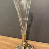 Cone vase, cut crystal bouquet (most certainly baccarat, saint louis)
