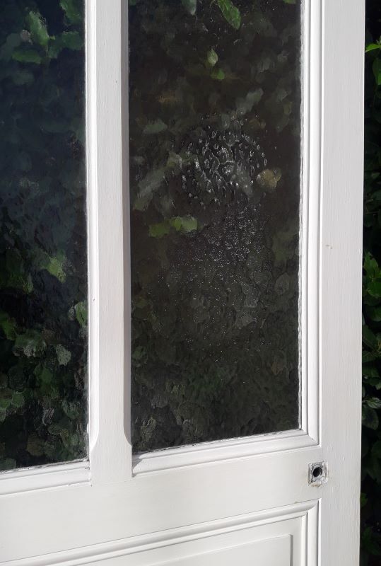 Old translucent glazed communication door 82.5x214.2cm (2)