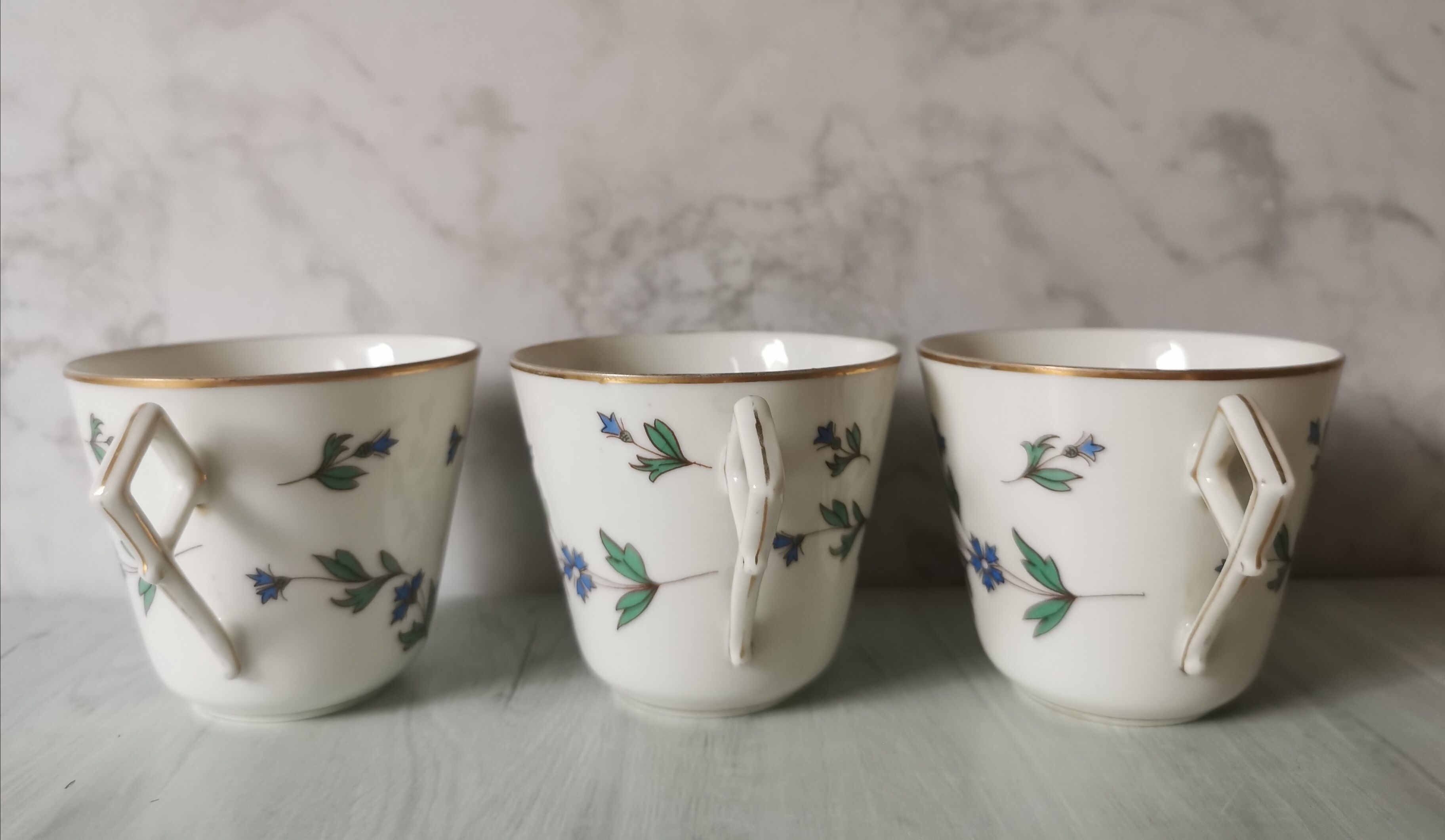 Porcelain barbel tea set Limoges Guérin