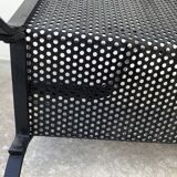 Black metal magazine rack Mathieu Mategot 1950