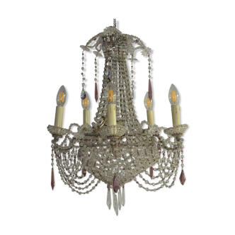 Balloon XIX th century crystal chandelier
