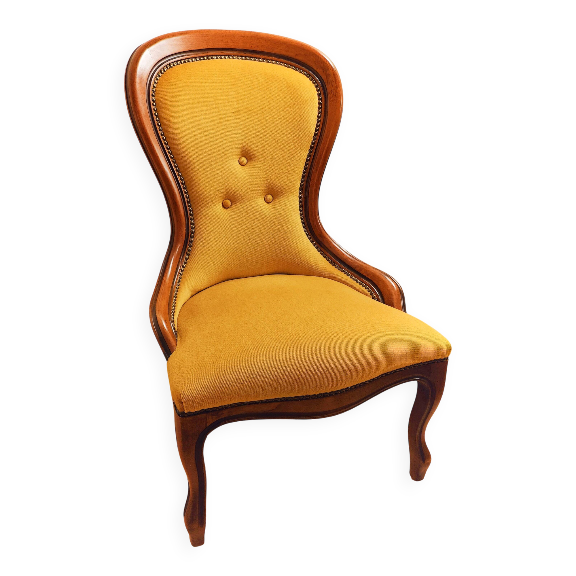 Louis philippe style armchair yellow