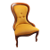 Louis philippe style armchair yellow