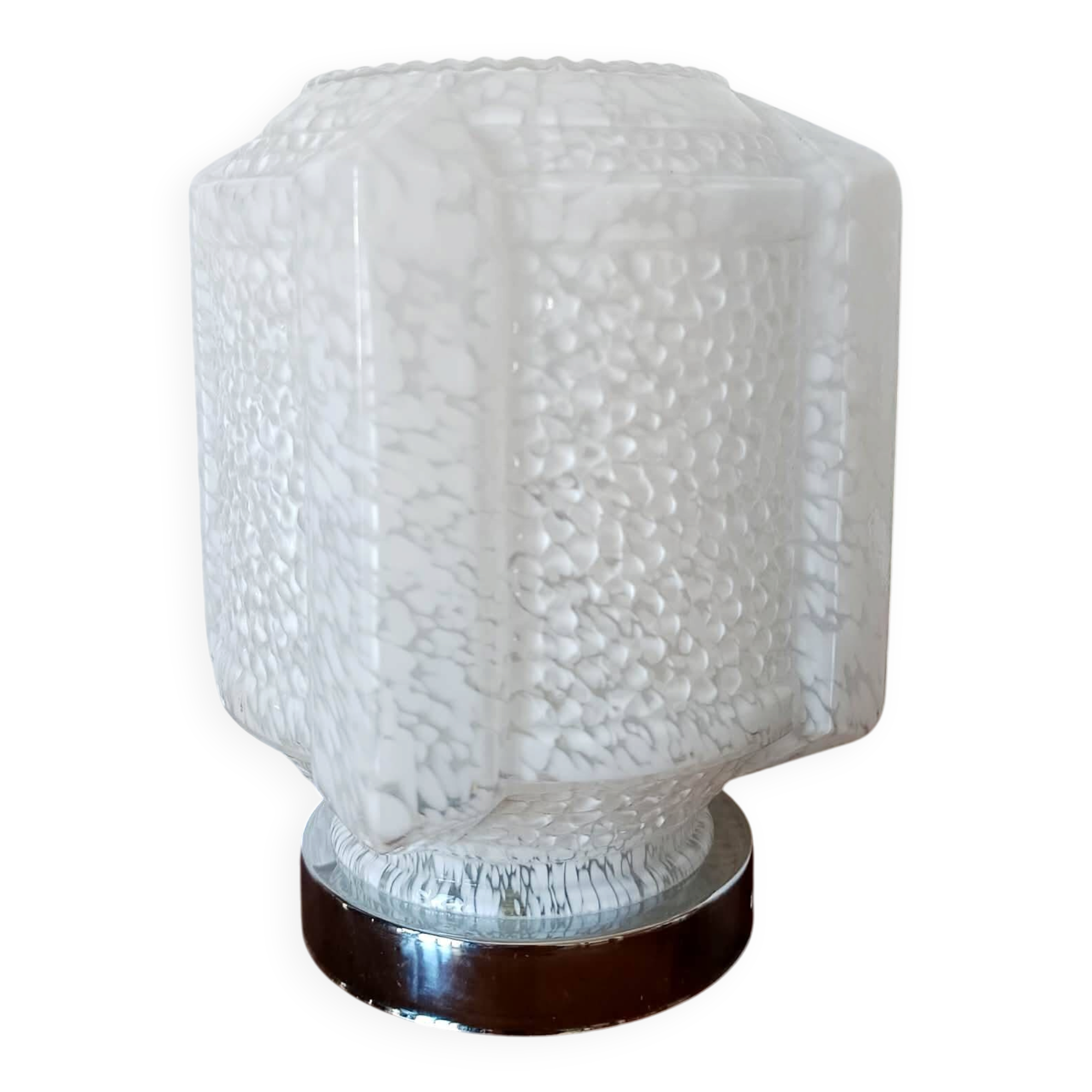 Art Deco table lamp Clichy glass