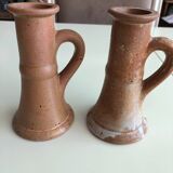 Stoneware candlesticks