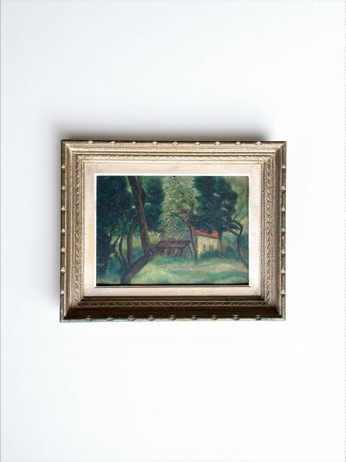 Oil painting, woods, signed Bertin 1932, framed