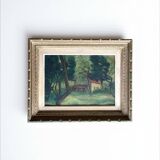 Oil painting, woods, signed Bertin 1932, framed