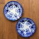 Creil & montereau two old plates faience model flora liseron (a)