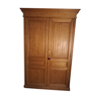 Old storage cabinet in fir, early twentieth century