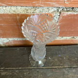 Vintage 1970s Cut Crystal Bohemian Vase #C866