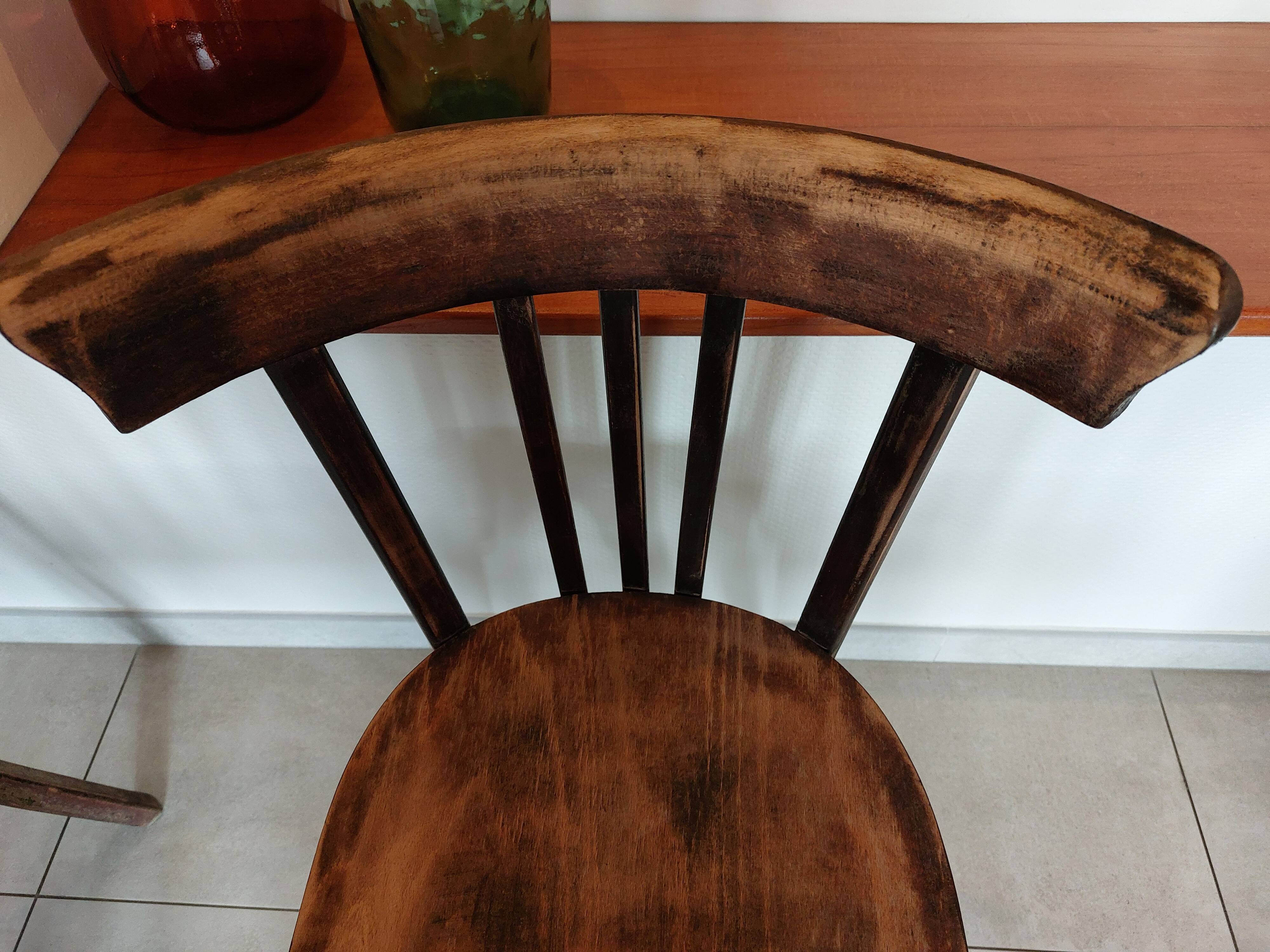 4 dark Luterma bistro chairs, sanded. Painting possible.