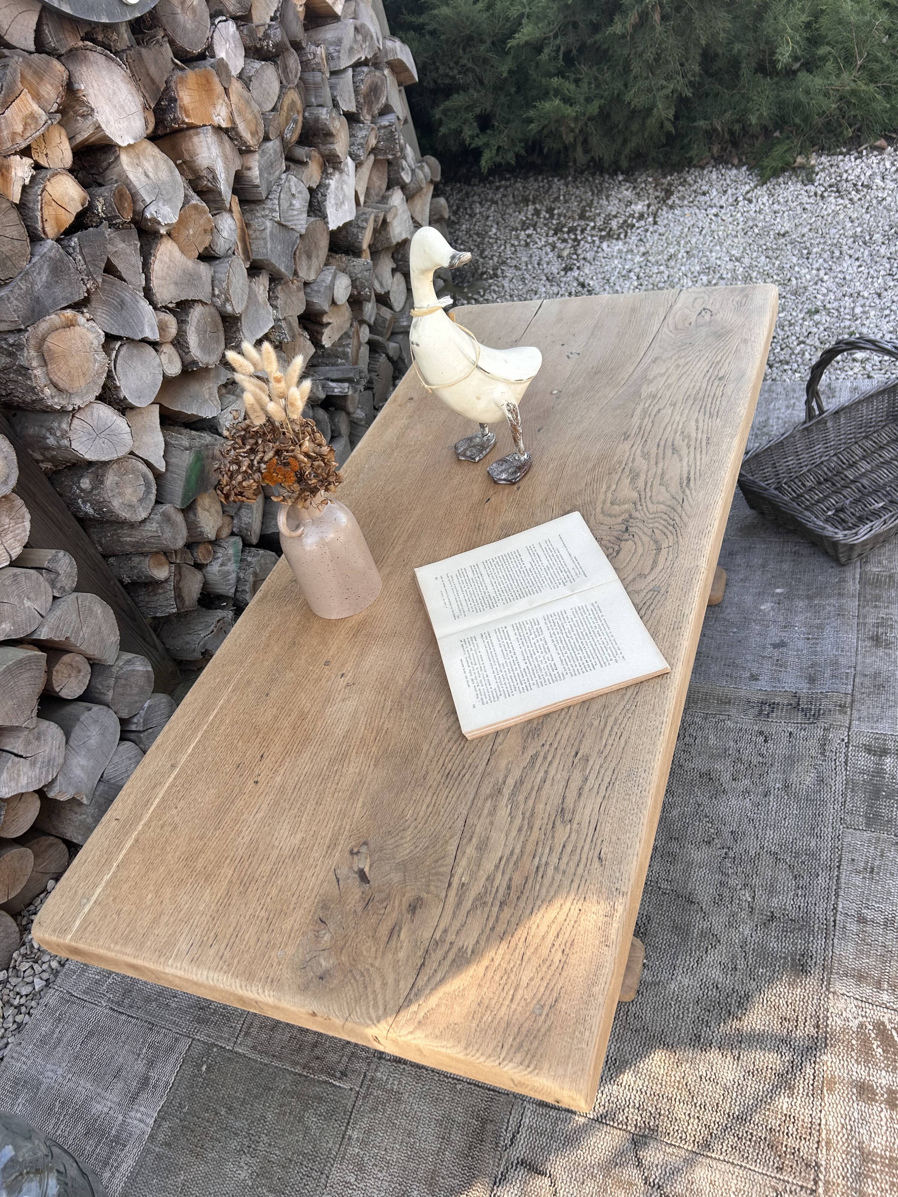 Renovated solid oak coffee table