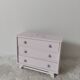 Commode  de poupée en bois , pieds compas , relookée , années 50