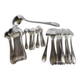 Silver metal cutlery set - 37 pieces - Frionnet François