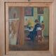 Oil portrait on canvas from the 1920s - painted on the back - Giuseppe Torelli (1881 -1959)