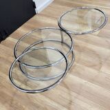Glass and chrome coffee table