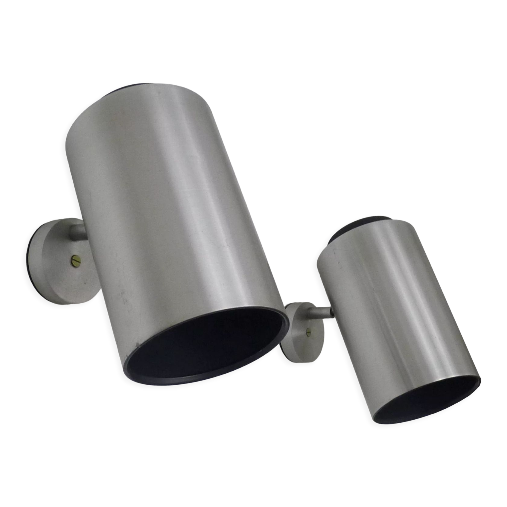 Pair of adjustable wall lights philips made in holland, 70s