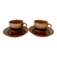 Vintage set of 2 cups and saucers Hawaii Sarreguemines