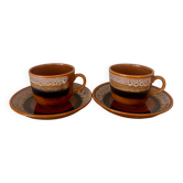 Vintage set of 2 cups and saucers Hawaii Sarreguemines