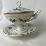 Small tureen with flower and gold motifs