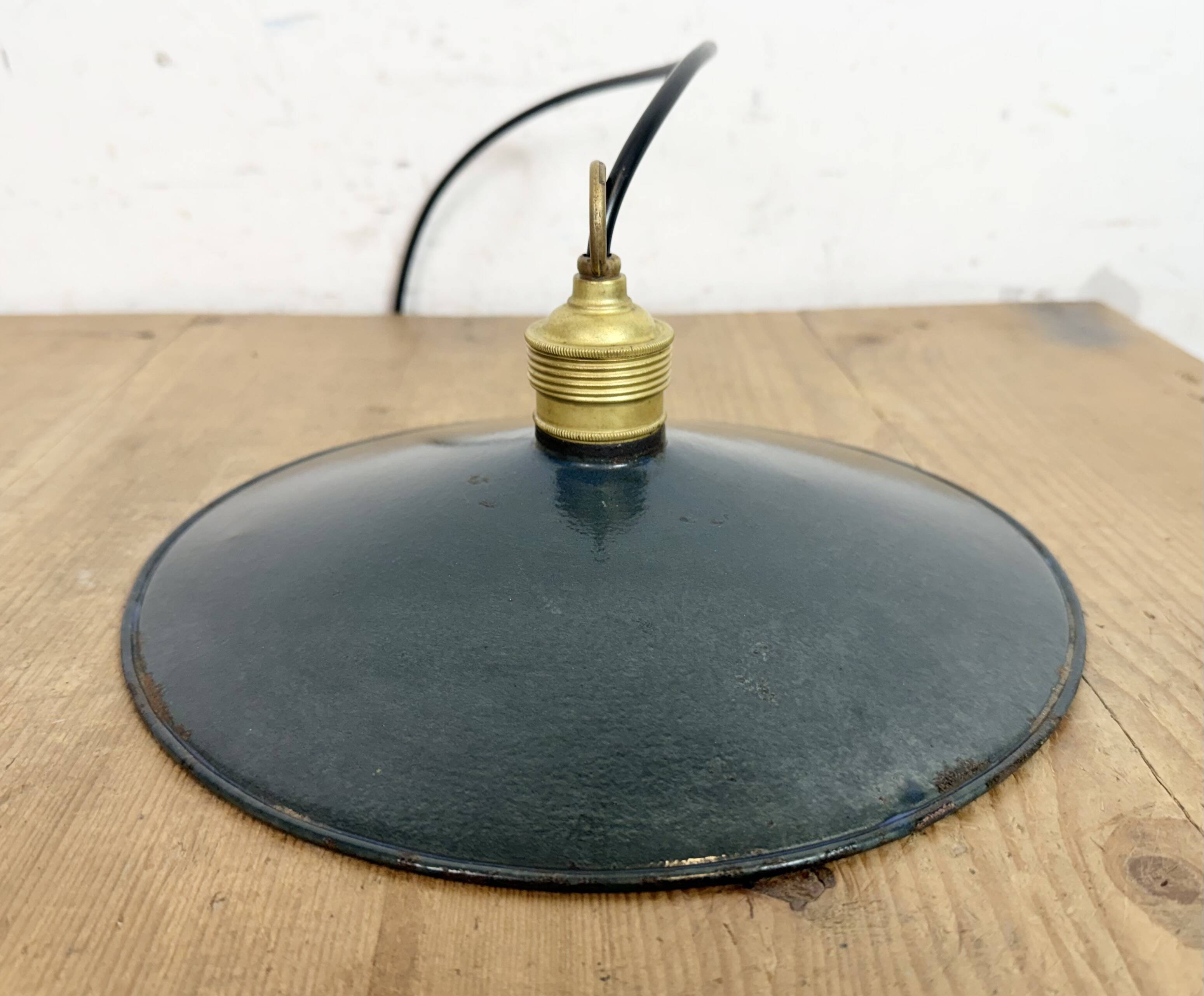 Industrial Dark Blue Enamel Light, 1930s