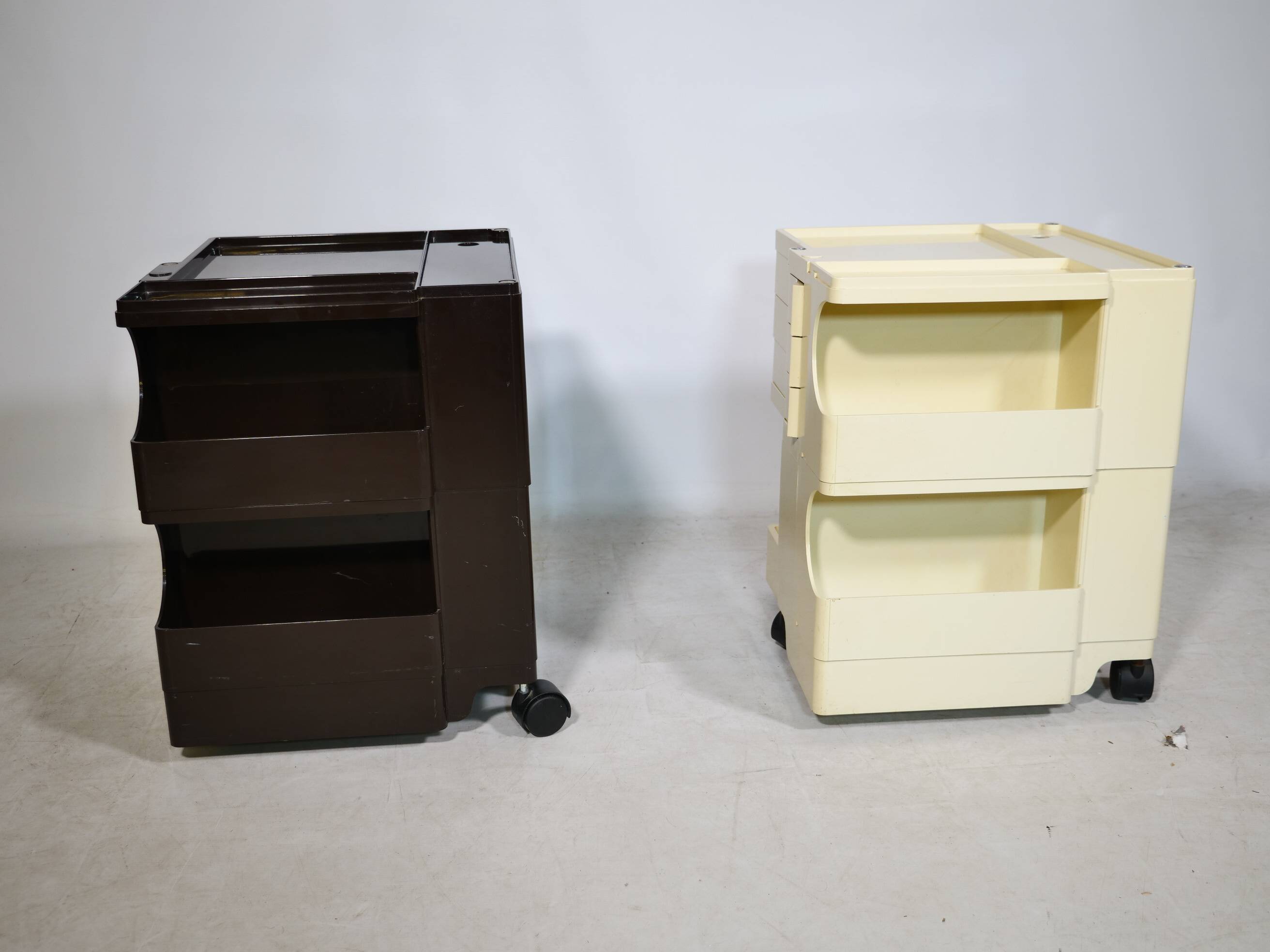 Space Age Rolling Cabinets in Plastic by Joe Colombo, Set of 2, 1970