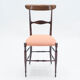 Rare pair of Campanino Chiavari walnut chairs by Fratelli Levaggi 1950