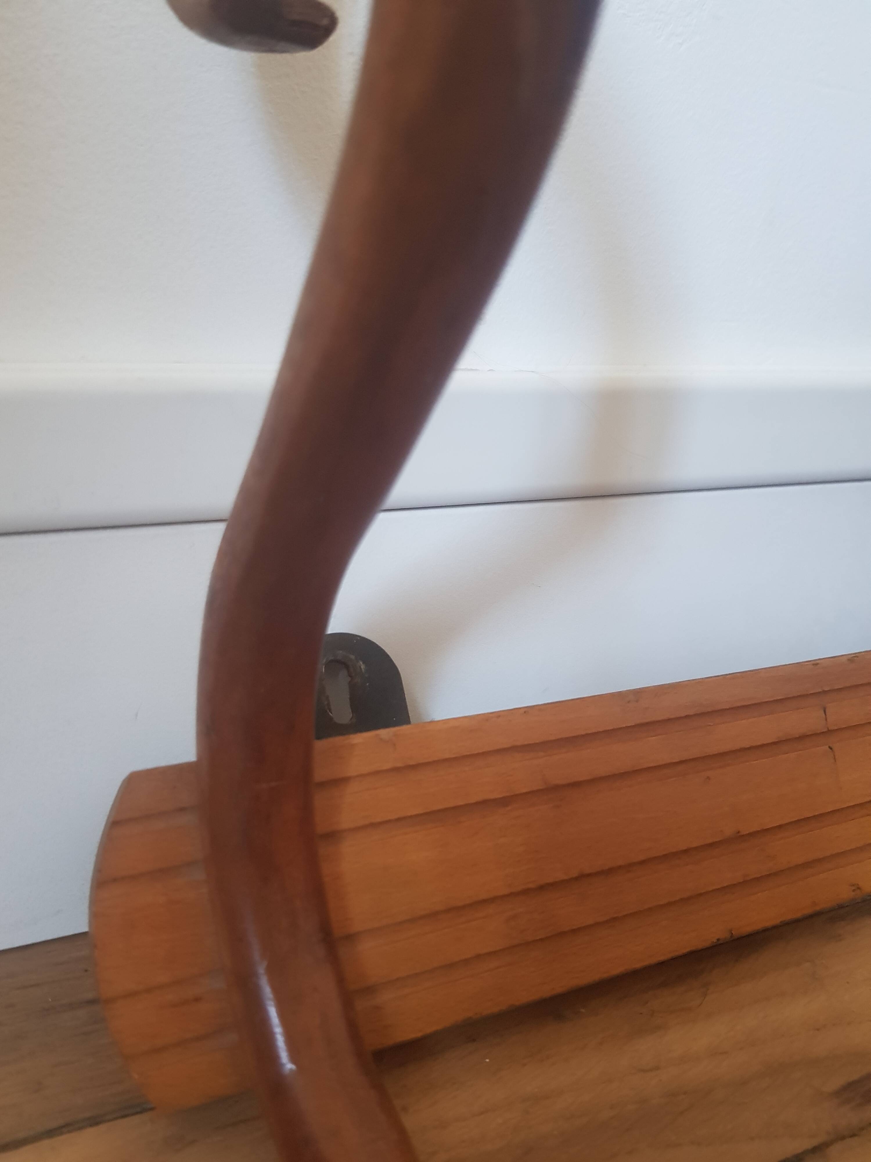 Wooden wall coat rack