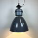 Large Grey Enamel Industrial Factory Lamp from Elektrosvit, 1960s