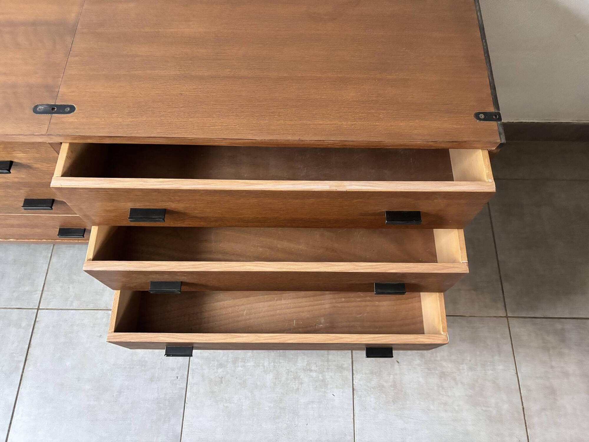 Vintage Scandinavian teak sideboard – 6 drawers – 1960s