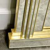 Large Vintage Horizontal Hollywood Regency Mirror by De Knudt, Belgium 1980