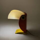 Playful 1970s Italian Toucan Light in Red and Yellow by Enea Ferrari