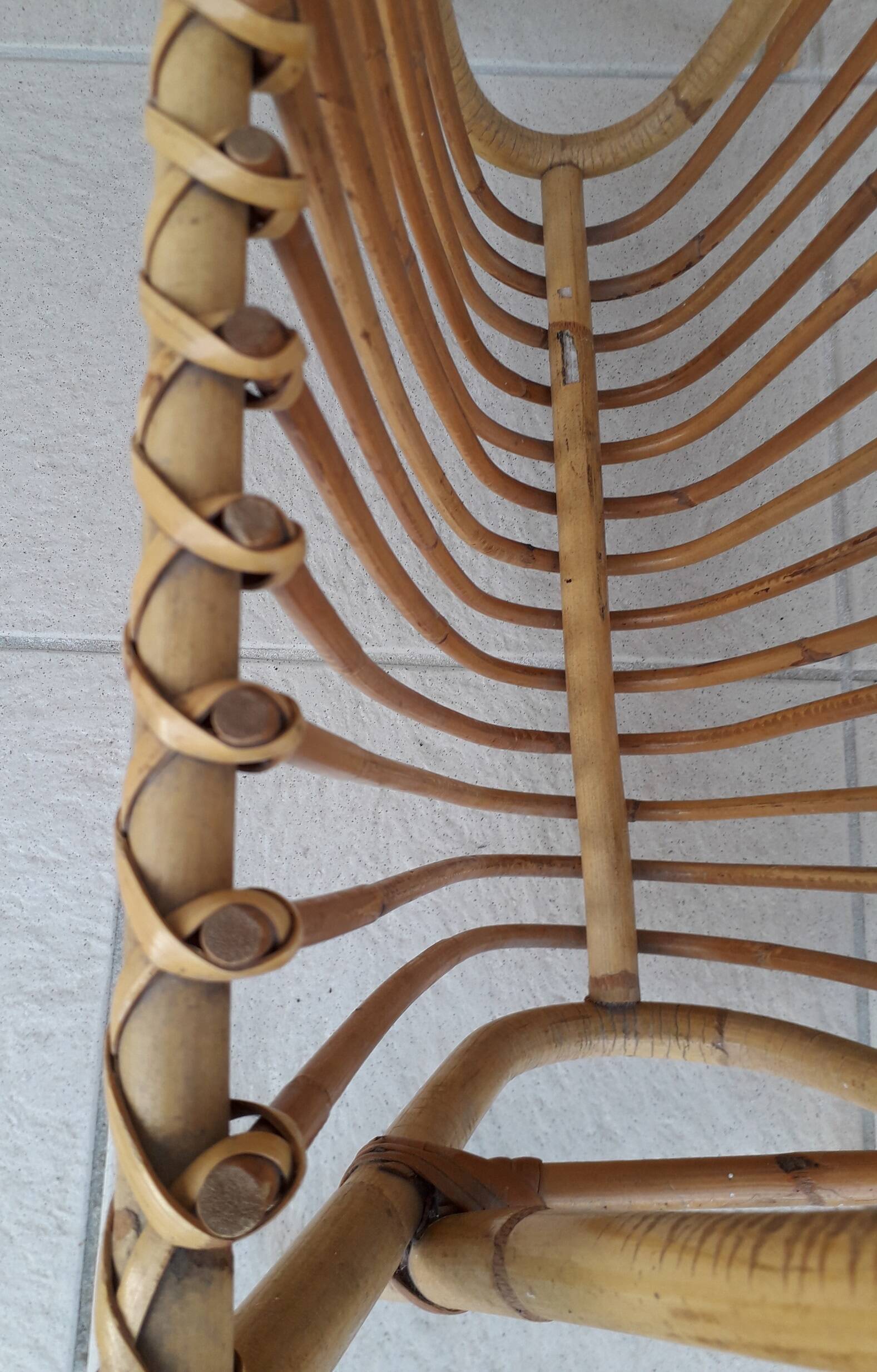 Rattan magazine rack