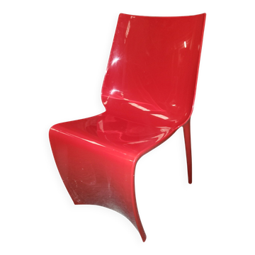 Chaise rouge pvc