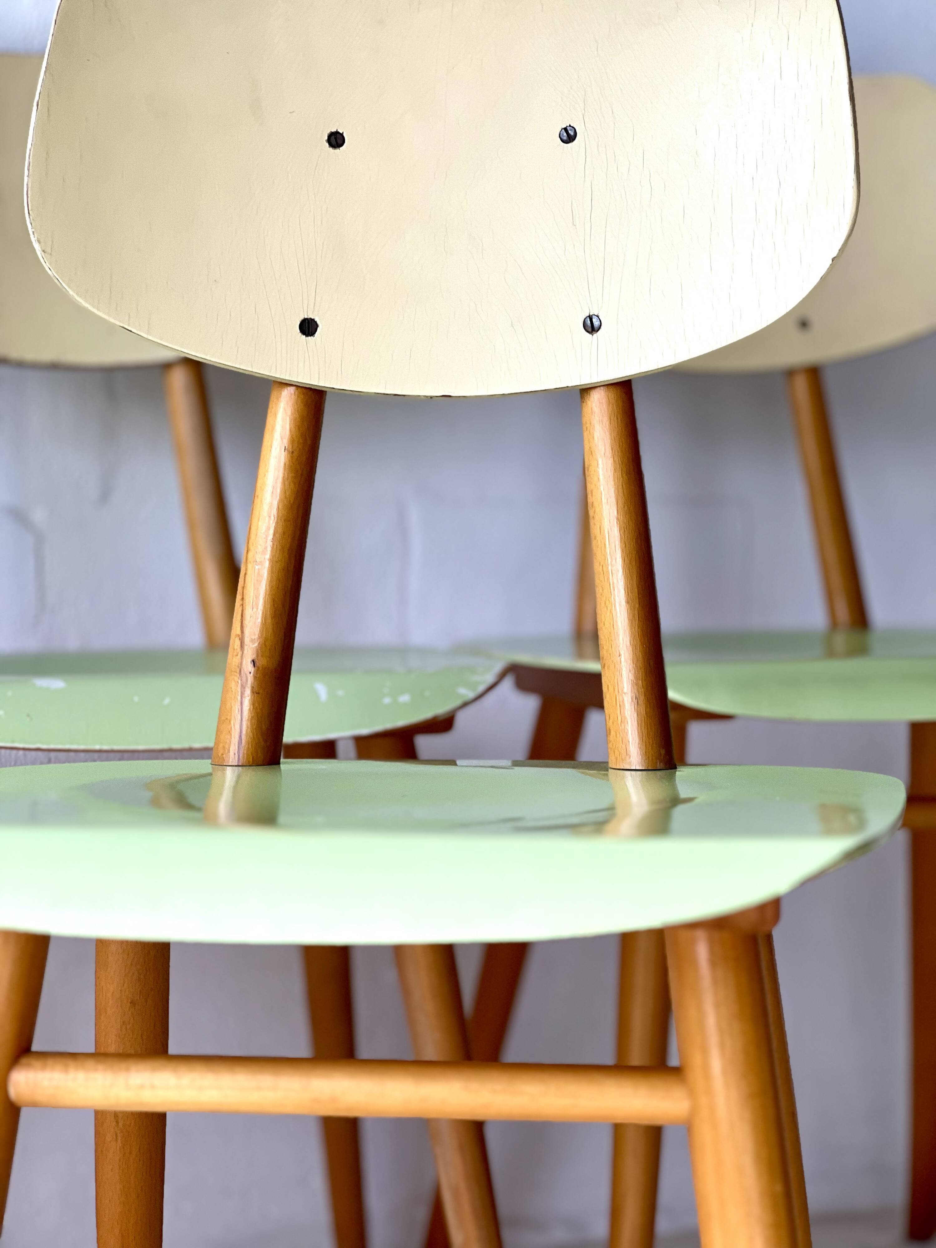 Vintage Bistro Kitchen Chairs from TON, 1960