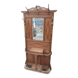 Old oak cloakroom or coat rack
